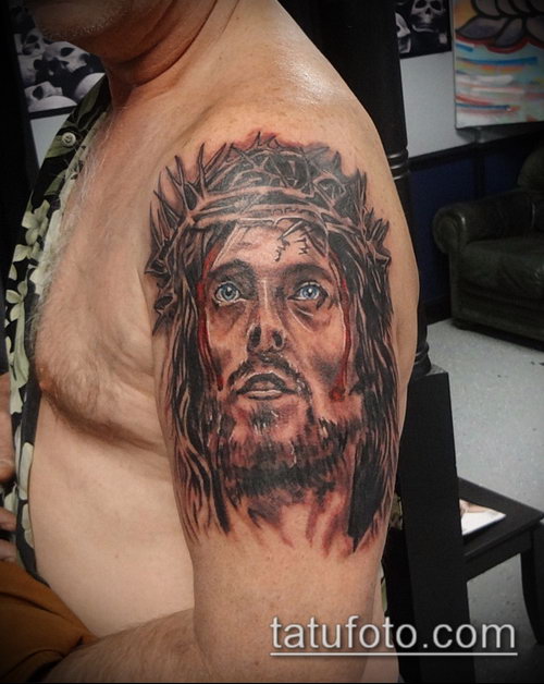 Фото тату Иисуса Христа — 07062017 — пример — 054 Photos tattoo of Jesus Christ