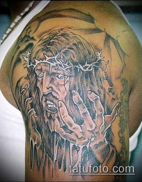 Фото тату Иисуса Христа — 07062017 — пример — 063 Photos tattoo of Jesus Christ