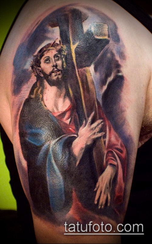 Фото тату Иисуса Христа — 07062017 — пример — 069 Photos tattoo of Jesus Christ