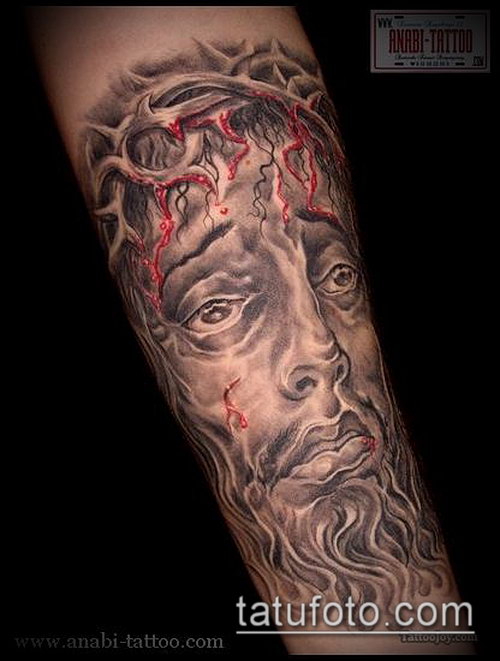 Фото тату Иисуса Христа — 07062017 — пример — 083 Photos tattoo of Jesus Christ