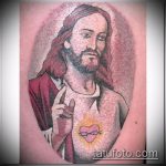 Фото тату Иисуса Христа №265 - достойный вариант рисунка, который удачно можно использовать для доработки и нанесения как тату иисуса христа на плече