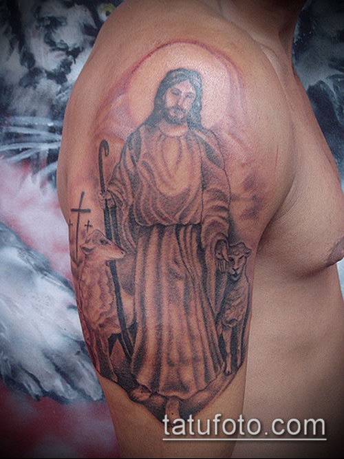 Фото тату Иисуса Христа — 07062017 — пример — 322 Photos tattoo of Jesus Christ