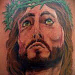 Фото тату Иисуса Христа №688 - эксклюзивный вариант рисунка, который легко можно использовать для переделки и нанесения как тату иисуса христа на запястье