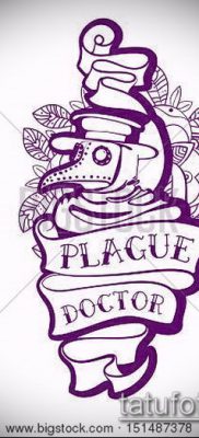 Фото тату Чумной доктор — 16062017 — пример — 087 Tattoo Plague Doctor