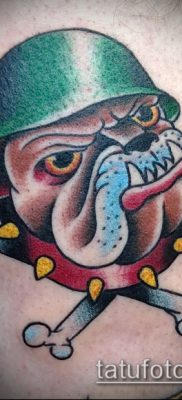 Фото тату бульдог — 03062017 — пример — 004 Bulldog tattoo