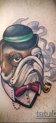 Фото тату бульдог — 03062017 — пример — 017 Bulldog tattoo
