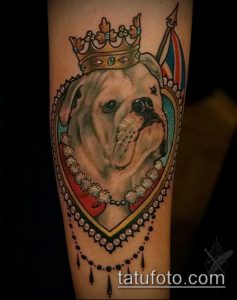 Фото тату бульдог - 03062017 - пример - 019 Bulldog tattoo