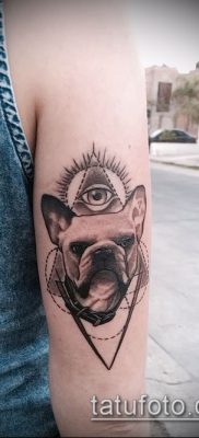 Фото тату бульдог — 03062017 — пример — 025 Bulldog tattoo