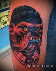 Фото тату бульдог - 03062017 - пример - 026 Bulldog tattoo