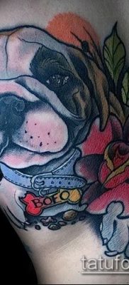 Фото тату бульдог — 03062017 — пример — 032 Bulldog tattoo