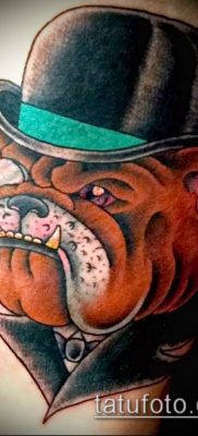 Фото тату бульдог — 03062017 — пример — 037 Bulldog tattoo