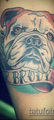 Фото тату бульдог — 03062017 — пример — 041 Bulldog tattoo