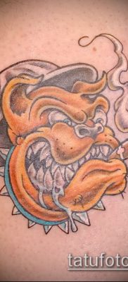 Фото тату бульдог — 03062017 — пример — 042 Bulldog tattoo