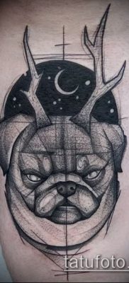 Фото тату бульдог — 03062017 — пример — 046 Bulldog tattoo