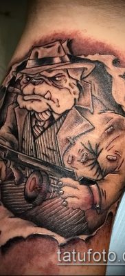 Фото тату бульдог — 03062017 — пример — 054 Bulldog tattoo