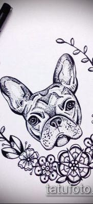 Фото тату бульдог — 03062017 — пример — 055 Bulldog tattoo