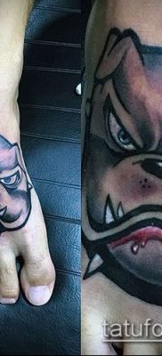 Фото тату бульдог — 03062017 — пример — 059 Bulldog tattoo