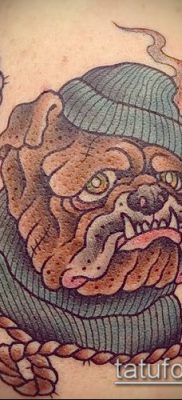 Фото тату бульдог — 03062017 — пример — 063 Bulldog tattoo