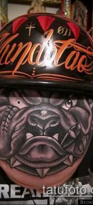 Фото тату бульдог — 03062017 — пример — 075 Bulldog tattoo