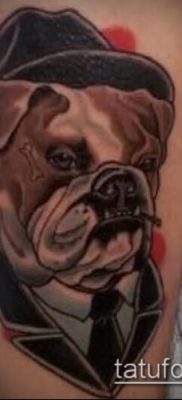 Фото тату бульдог — 03062017 — пример — 088 Bulldog tattoo