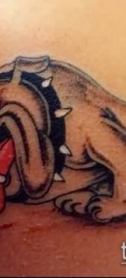 Фото тату бульдог — 03062017 — пример — 091 Bulldog tattoo