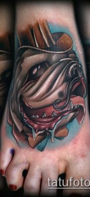 Фото тату бульдог — 03062017 — пример — 093 Bulldog tattoo