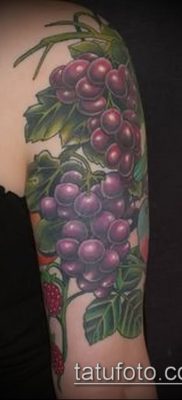 Фото тату виноград — 20062017 — пример — 037 Tattoo grapes_tatufoto.com