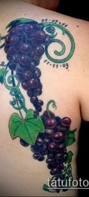 Фото тату виноград — 20062017 — пример — 041 Tattoo grapes_tatufoto.com