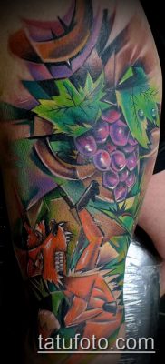 Фото тату виноград — 20062017 — пример — 048 Tattoo grapes_tatufoto.com