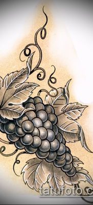 Фото тату виноград — 20062017 — пример — 100 Tattoo grapes_tatufoto.com