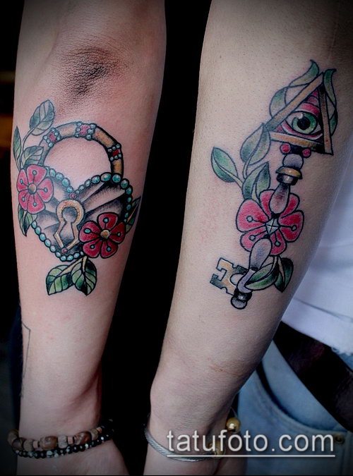 Фото тату ключ и замок — 07062017 — пример — 006 Photos tattoo key and lock