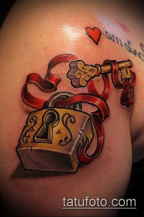 Фото тату ключ и замок — 07062017 — пример — 007 Photos tattoo key and lock