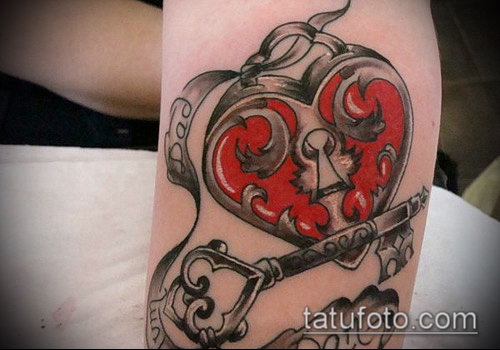 Фото тату ключ и замок — 07062017 — пример — 012 Photos tattoo key and lock