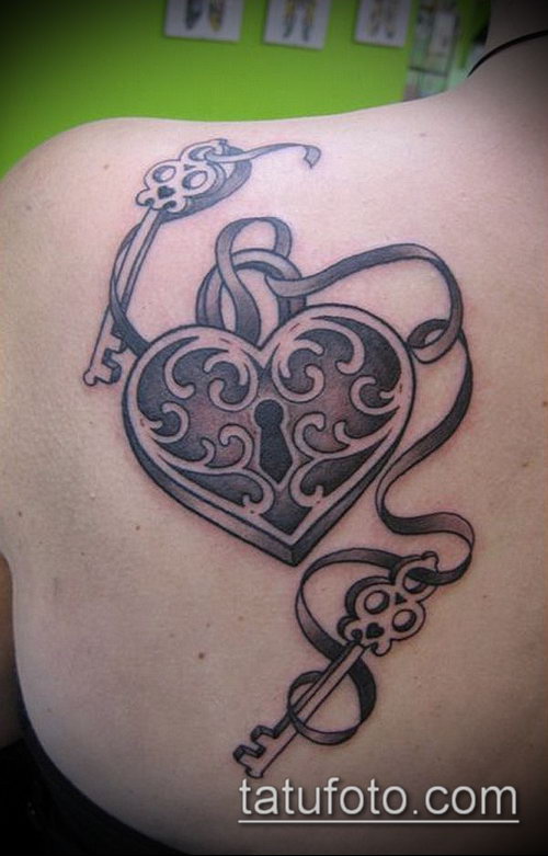 Фото тату ключ и замок — 07062017 — пример — 025 Photos tattoo key and lock