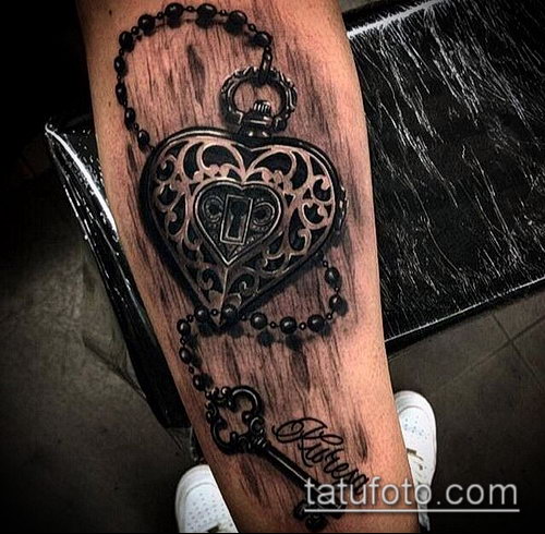 Фото тату ключ и замок — 07062017 — пример — 026 Photos tattoo key and lock