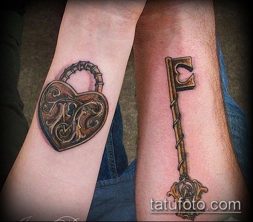 Фото тату ключ и замок — 07062017 — пример — 041 Photos tattoo key and lock