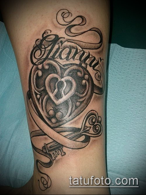 Фото тату ключ и замок — 07062017 — пример — 049 Photos tattoo key and lock