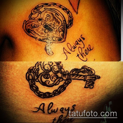 Фото тату ключ и замок — 07062017 — пример — 051 Photos tattoo key and lock.com_202
