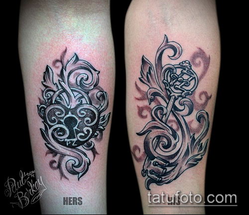 Фото тату ключ и замок — 07062017 — пример — 062 Photos tattoo key and lock