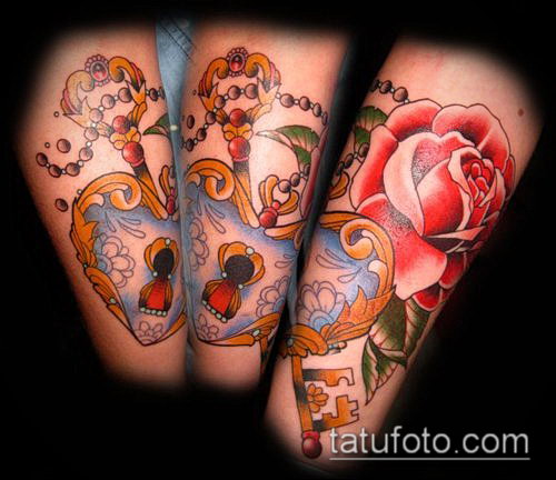 Фото тату ключ и замок — 07062017 — пример — 109 Photos tattoo key and lock.com_79