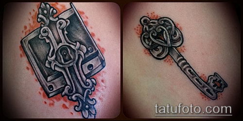 Фото тату ключ и замок — 07062017 — пример — 111 Photos tattoo key and lock