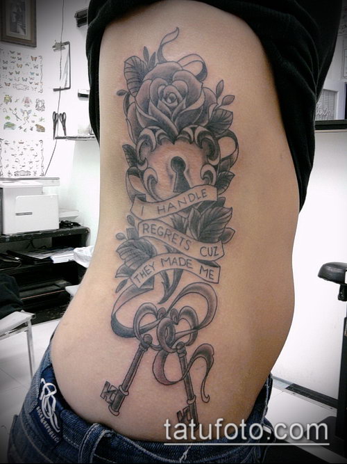 Фото тату ключ и замок — 07062017 — пример — 116 Photos tattoo key and lock