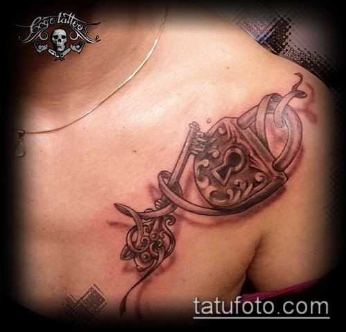 Фото тату ключ и замок — 07062017 — пример — 121 Photos tattoo key and lock