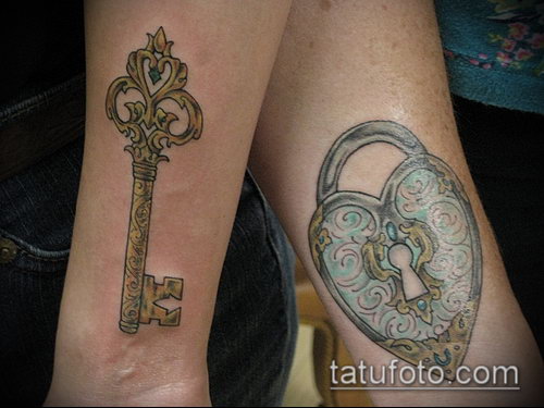 Фото тату ключ и замок — 07062017 — пример — 144 Photos tattoo key and lock