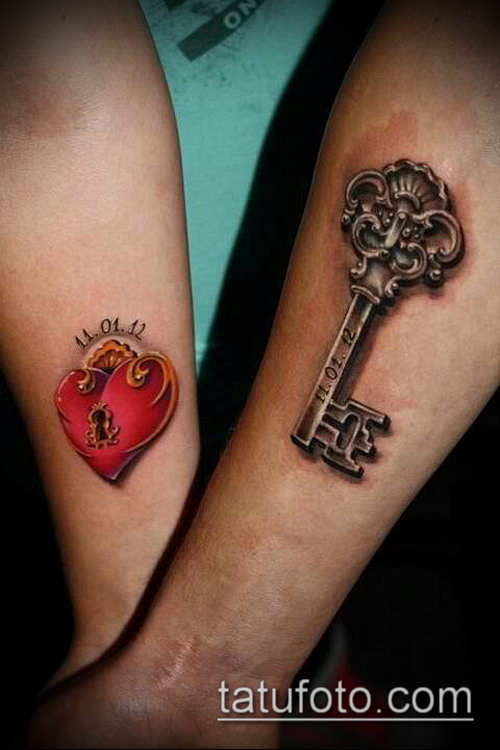 Фото тату ключ и замок — 07062017 — пример — 154 Photos tattoo key and lock._10