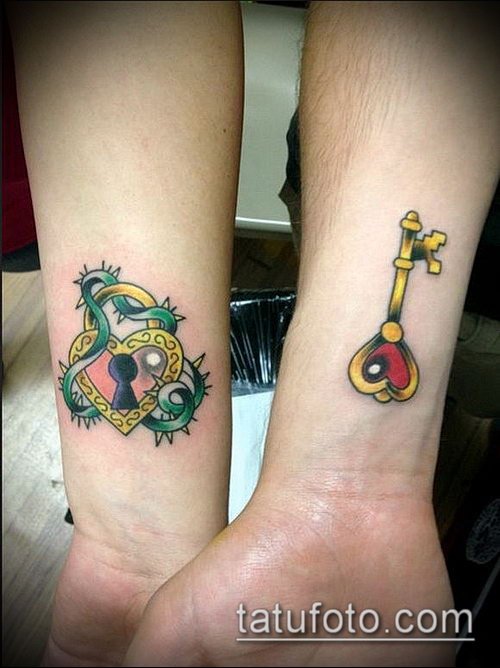 Фото тату ключ и замок — 07062017 — пример — 159 Photos tattoo key and lock