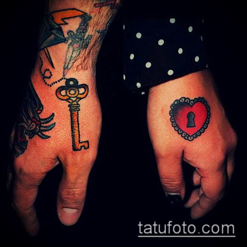 Фото тату ключ и замок — 07062017 — пример — 177 Photos tattoo key and lock.com_266
