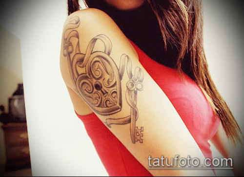 Фото тату ключ и замок — 07062017 — пример — 181 Photos tattoo key and lock