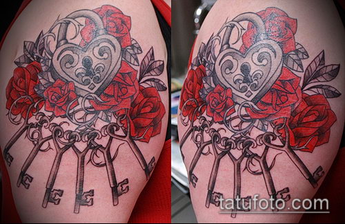 Фото тату ключ и замок — 07062017 — пример — 188 Photos tattoo key and lock