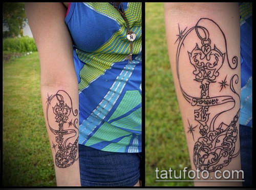 Фото тату ключ и замок — 07062017 — пример — 203 Photos tattoo key and lock